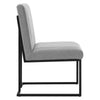 Indulge Channel Tufted Fabric Dining Chair - No Shipping Charges MDY-EEI-4652-LGR