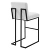 Modway Indulge Channel Tufted Fabric Bar Stool in White MDY-EEI-4654-WHI