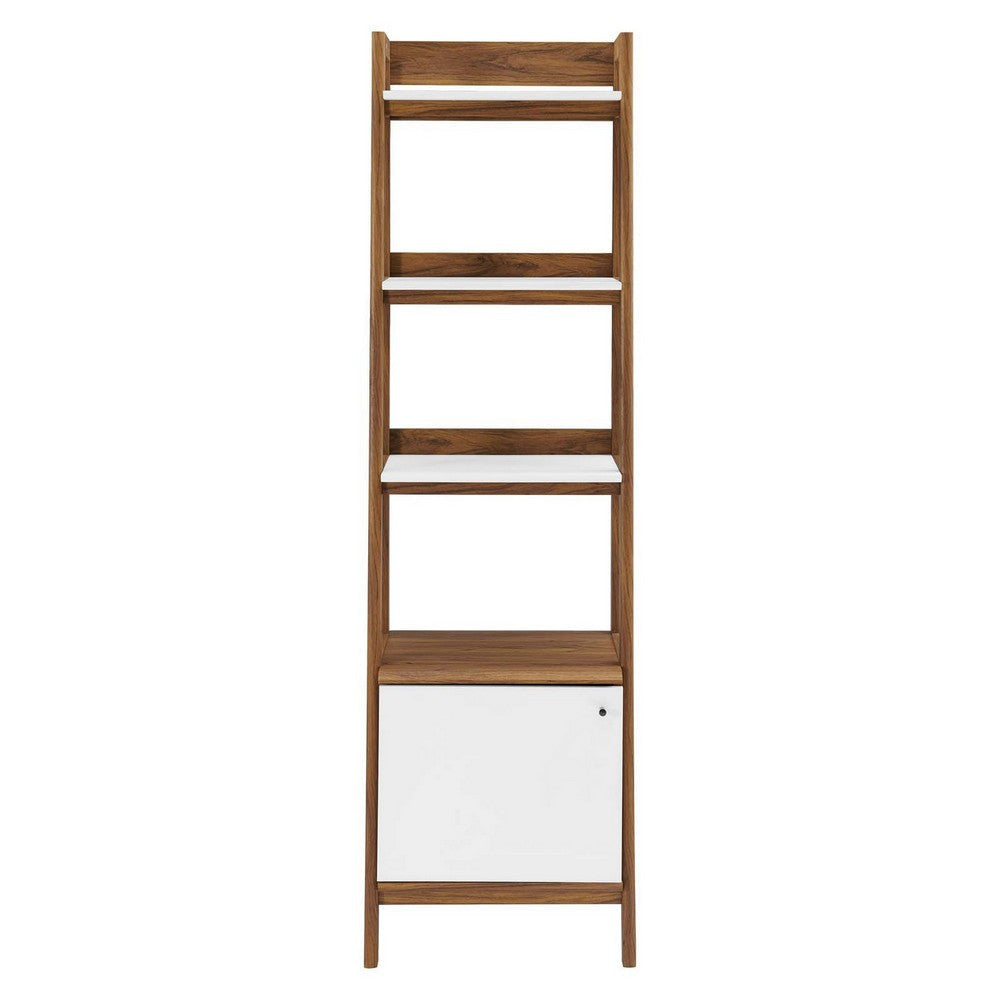 Modway Bixby Display Case 21’’ Bookshelf Walnut White MDY-EEI-4655-WAL-WHI