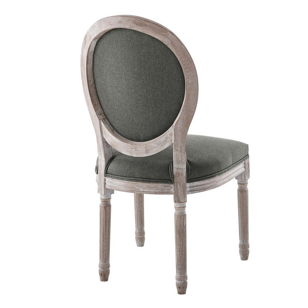 Modway Arise French Vintage Upholstered Fabric Dining Chair in Natural Gray MDY-EEI-4664-NAT-GRY