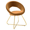 Modway Nouvelle Moday Performance Velvet Dining Chairs in Gold Cognac-Set of 2 MDY-EEI-4681-GLD-COG