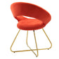 Modway Nouvelle Moday Performance Velvet Dining Chairs in Gold Orange-Set of 2 MDY-EEI-4681-GLD-ORA