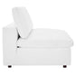 Modway Commix Modular Sofa Armless Chair White Vegan Leather MDY-EEI-4694-WHI