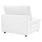 Modway Commix Modular Sofa Armless Chair White Vegan Leather MDY-EEI-4694-WHI