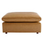 Modway Modular Sofa Commix Down Filled Overstuffed Vegan Leather Ottoman Tan MDY-EEI-4695-TAN