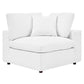 Modway Commix Modular Sofa, Corner Chair, White Vegan Leather