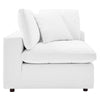 Modway Commix Modular Sofa Corner Chair White Vegan Leather MDY-EEI-4696-WHI