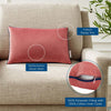 Accentuate 18’ Lumbar Performance Velvet Throw Pillow - No Shipping Charges MDY-EEI-4704-BLO-NAV