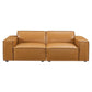 Modway Restore Vegan Leather Sectional Sofa 40.5’’ L x 83’’ W x 28’’ H Tan MDY-EEI-4707-TAN