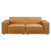 Modway Restore Vegan Leather Sectional Sofa 40.5’’ L x 83’’ W x 28’’ H Tan MDY-EEI-4707-TAN