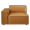 Modway Restore Vegan Leather Sectional Sofa 40.5’’ L x 83’’ W x 28’’ H Tan MDY-EEI-4707-TAN