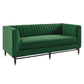 Modway Devote Channel Tufted Performance Velvet, Loveseat, Emerald