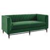 Modway Devote Channel Tufted Performance Velvet, Loveseat, Emerald