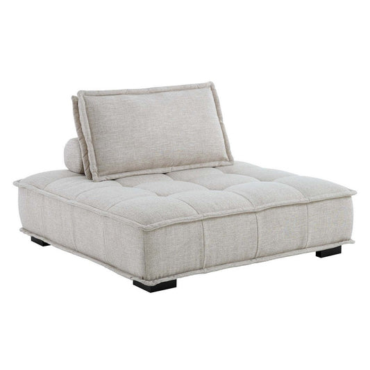 Modway Saunter Sofas, Armless Chair, Beige