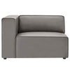 Modway Mingle Vegan Leather 2-Piece Sectional Loveseat Gray MDY-EEI-4788-GRY