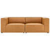 Modway Mingle Vegan Leather 2-Piece Sectional Loveseat Tan MDY-EEI-4788-TAN