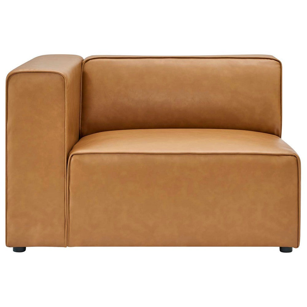 Modway Mingle Vegan Leather 2-Piece Sectional Loveseat Tan MDY-EEI-4788-TAN