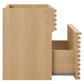 Modway Render 18’’ Wall-Mount Bathroom Vanity in Oak-Sink Basin Not Included 18 Inch MDY-EEI-4848-OAK