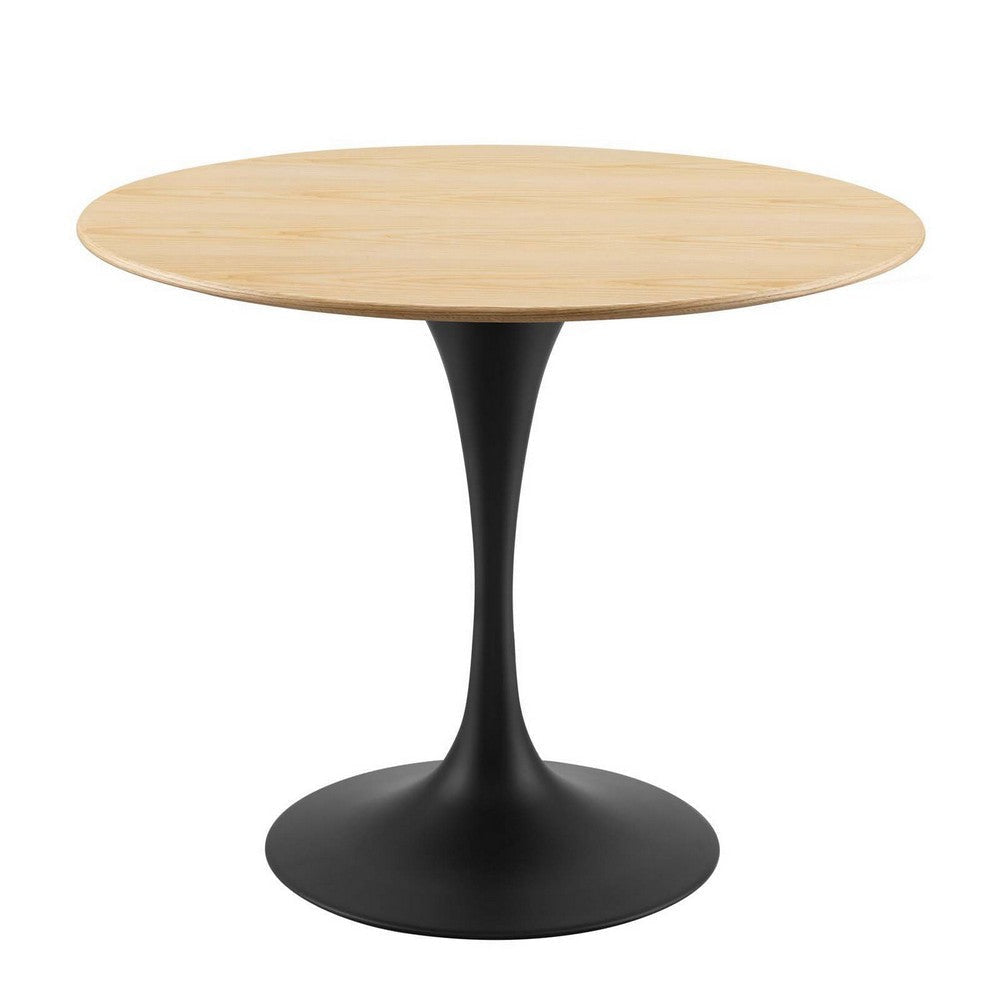 Modway Lippa Dining Table, 36", Black Natural