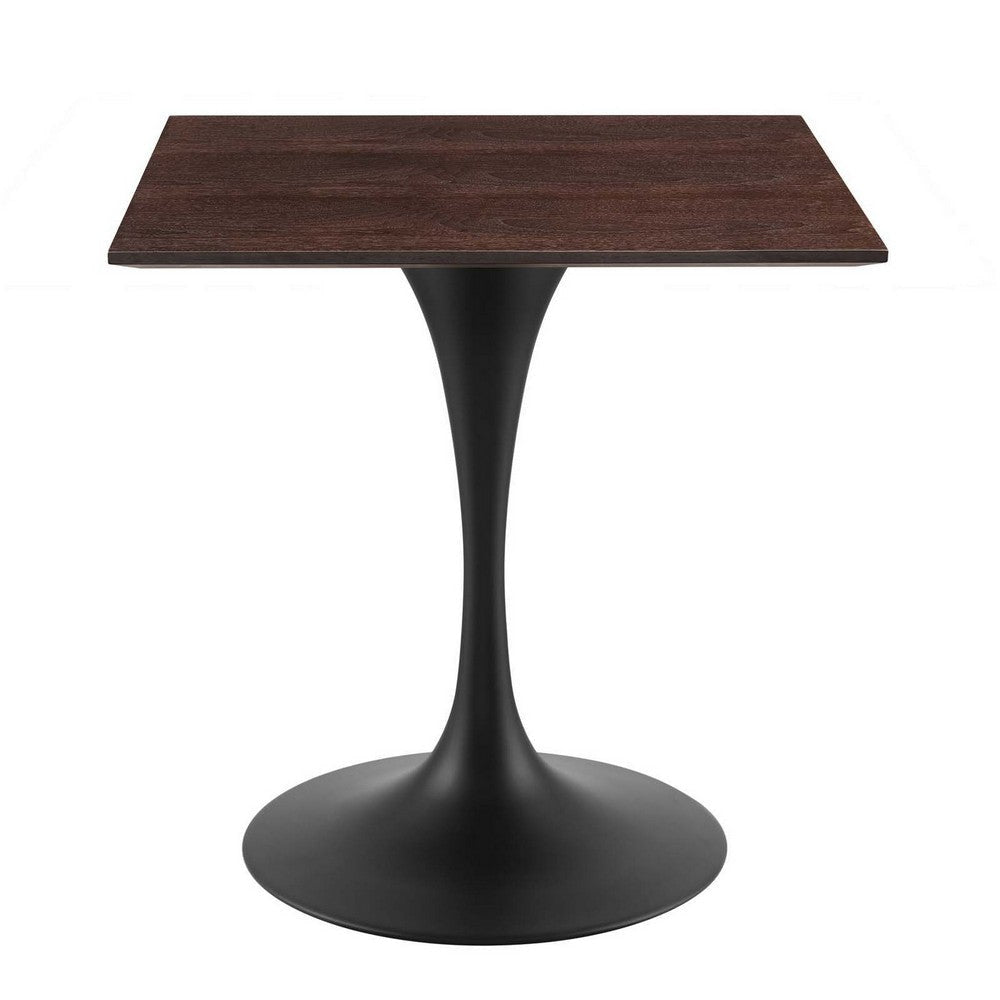 Modway Lippa Dining Table, 28", Black Cherry Walnut