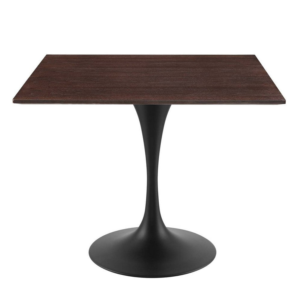 Modway Lippa Dining Table, 36", Black Cherry Walnut