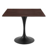 Modway Lippa Dining Table, 36", Black Cherry Walnut