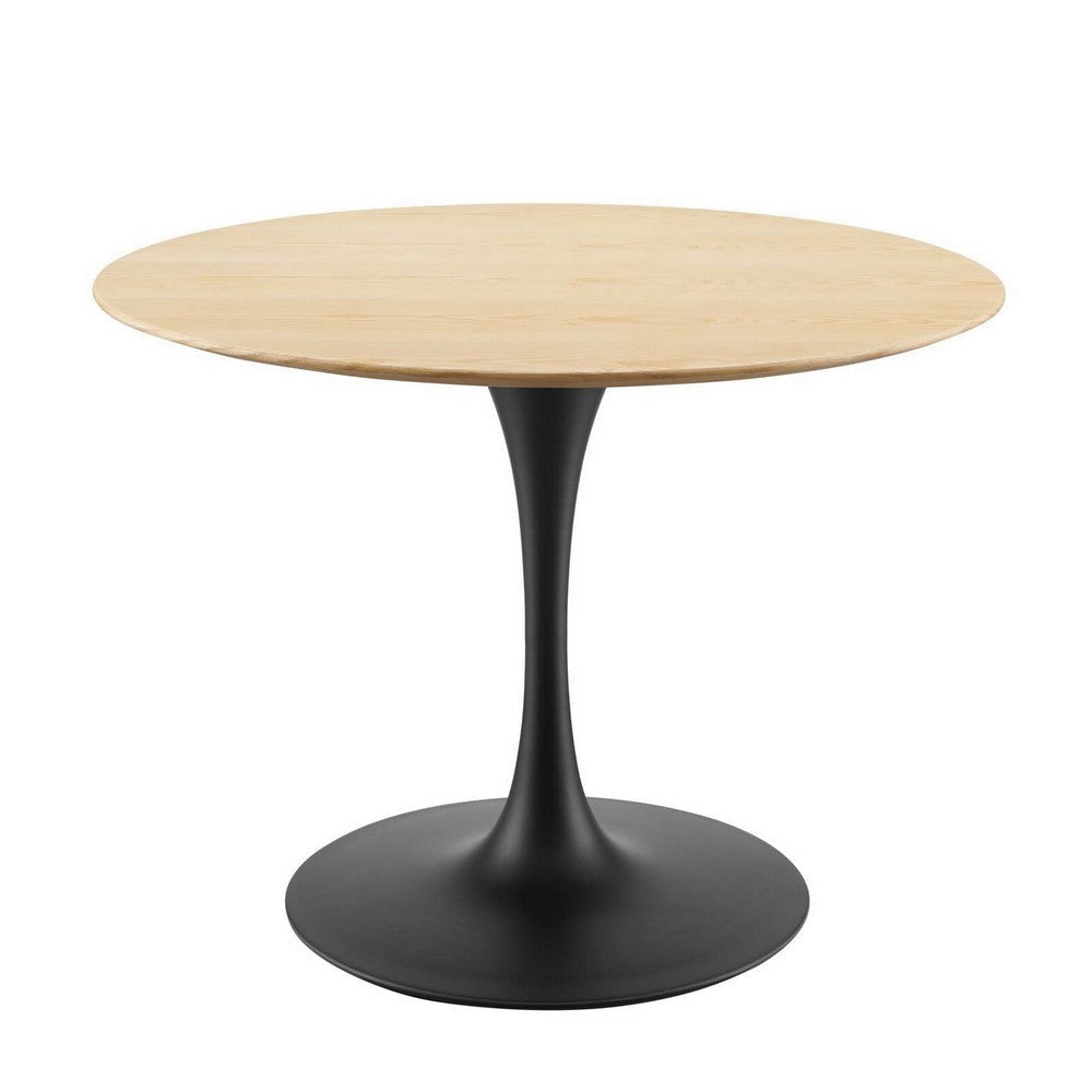 Modway Lippa Dining Table, 40", Black Natural