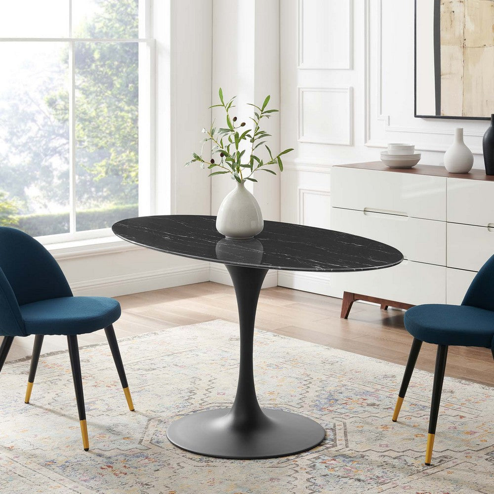 Modway Lippa Dining Table 54’’ Black Black MDY-EEI-4880-BLK-BLK