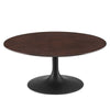 Modway Lippa Round 36" Wood Grain Mid-Century Modern Coffee Table