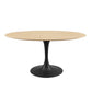 Modway Lippa Dining Table, 60", Black Natural