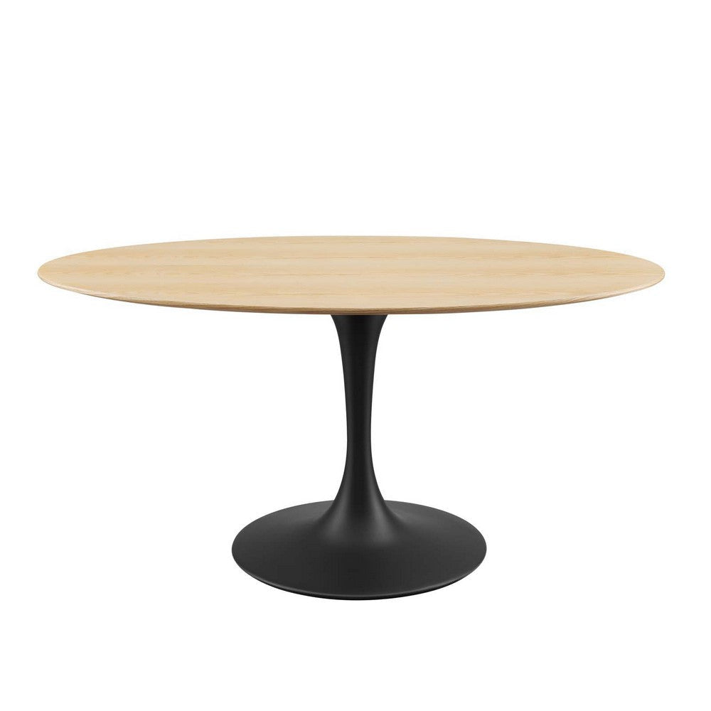 Modway Lippa Dining Table, 60", Black Natural