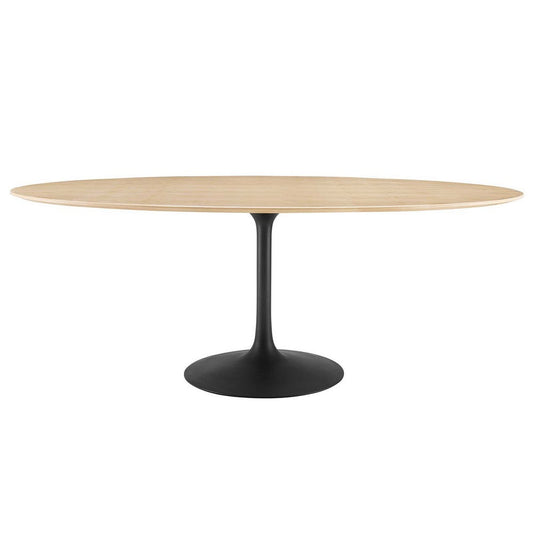 Modway Lippa Dining Table, 78", Black Natural