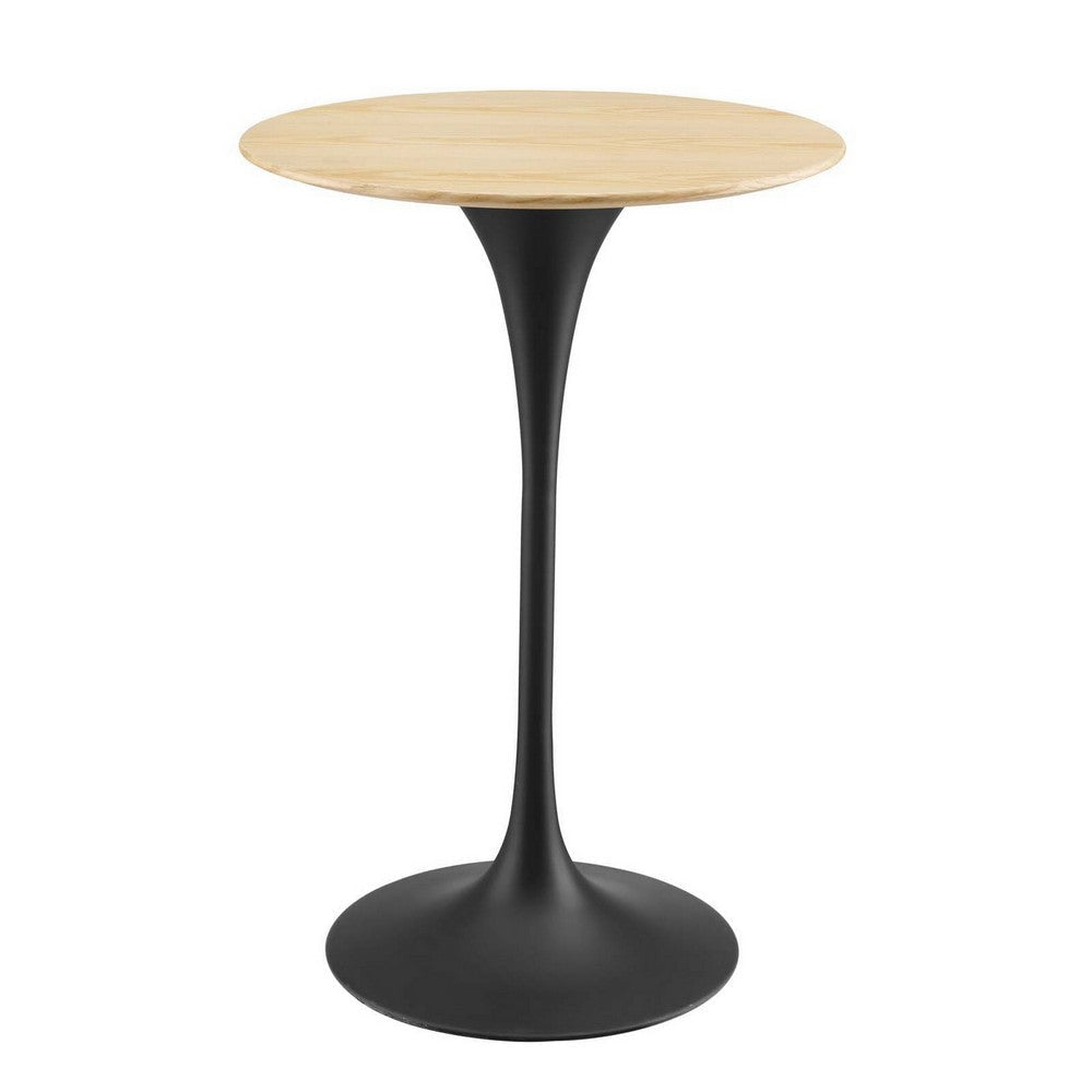 Modway Lippa Bar Table, 28 Inch, Black Natural