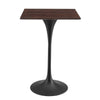 Modway Lippa Bar Table, 28 Inch, Black Cherry Walnut