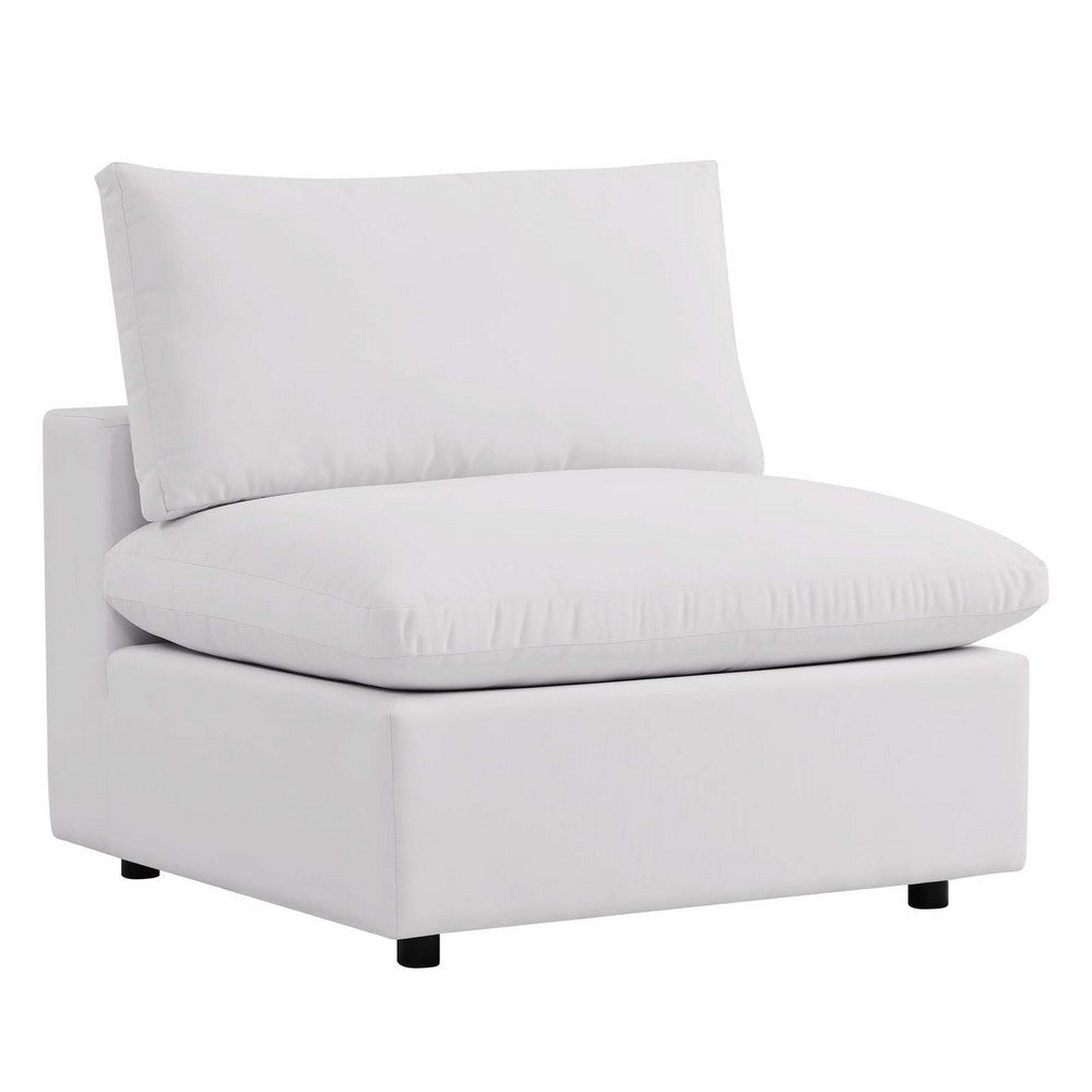 Modway EEI-4902-WHI Commix Overstuffed Outdoor Patio Armless Chair, White