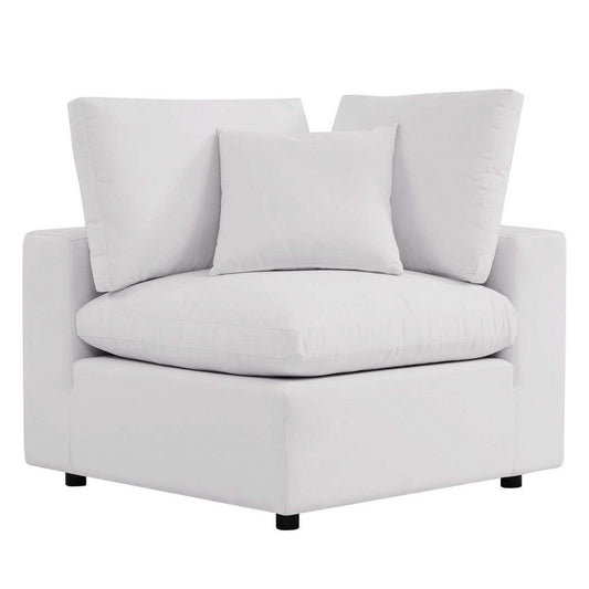 Modway EEI-4904-WHI Commix Overstuffed Outdoor Patio Corner Chair, White