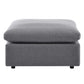 Modway Commix Outdoor Patio Sunbrella® Sectional Sofa Ottoman in Gray MDY-EEI-4906-SLA