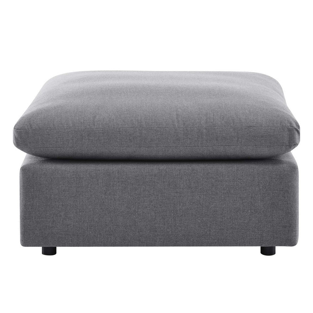 Modway Commix Outdoor Patio Sunbrella® Sectional Sofa Ottoman in Gray MDY-EEI-4906-SLA