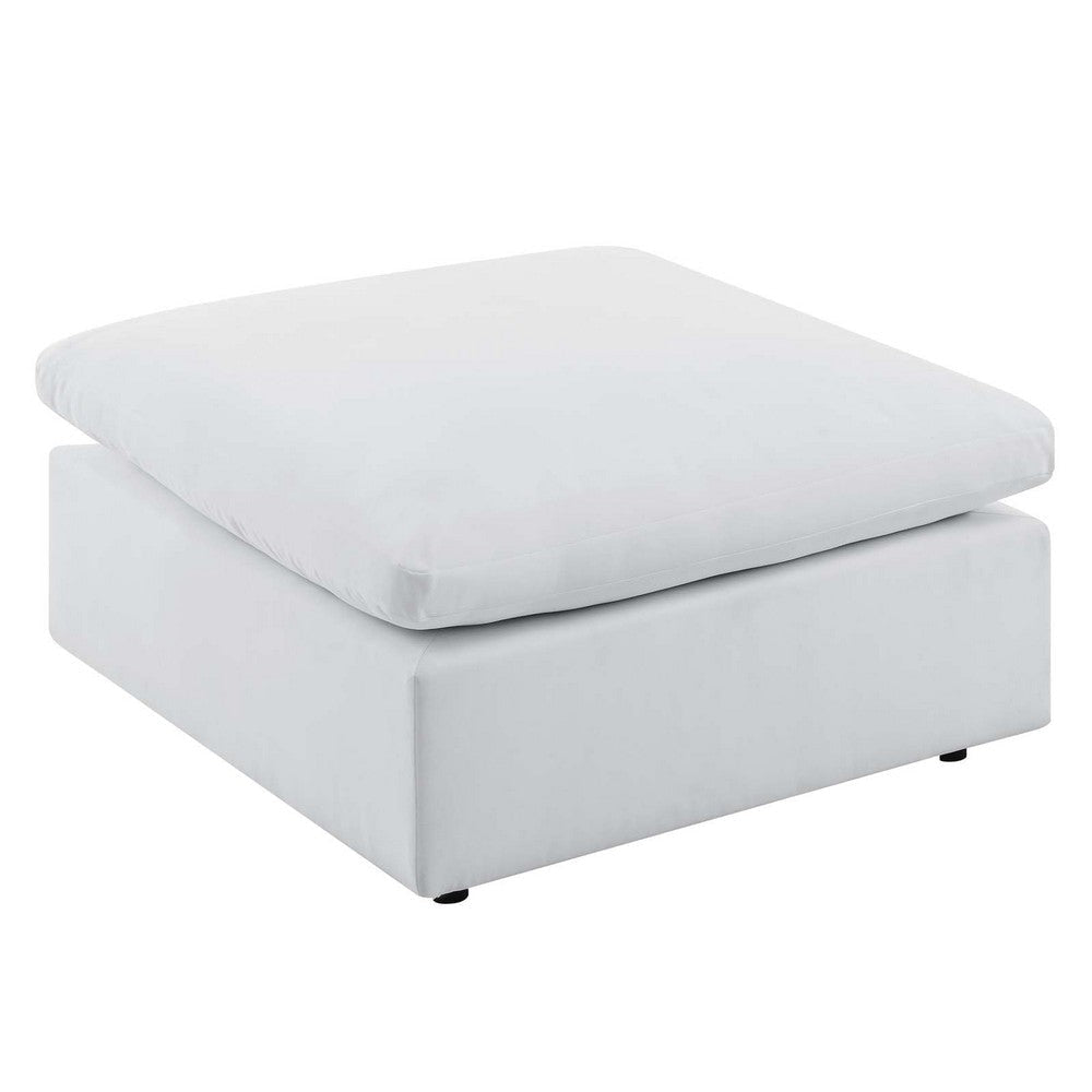 Modway Commix Outdoor Patio Sunbrella® Sectional Sofa Ottoman in White