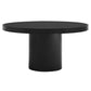 Modway Gratify 60" Wood Grain Round Dining Table, Black