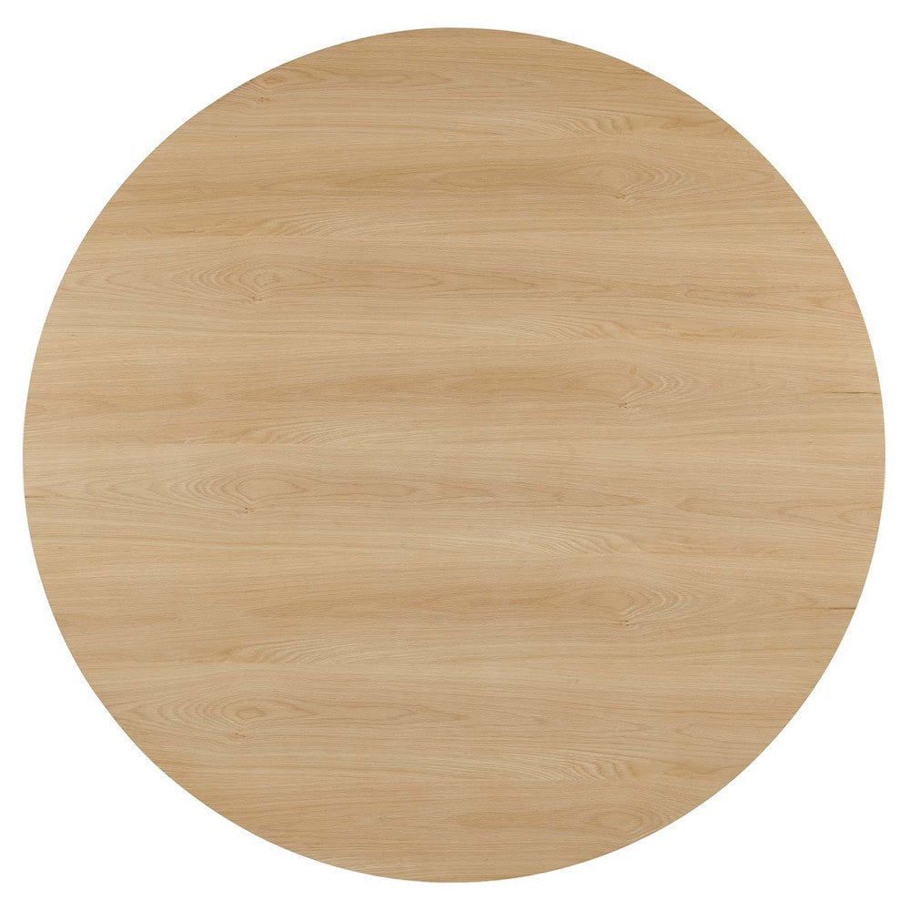 Modway Gratify 60’’ Wood Grain Round Dining Table Oak MDY-EEI-4911-OAK