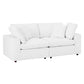 Modway Commix Modular Sofa, Loveseat, White Vegan Leather