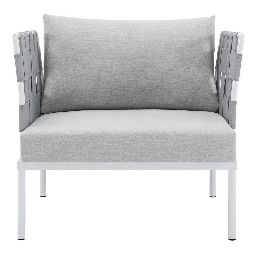 Modway EEI-4956-GRY-GRY Harmony Outdoor Patio Aluminum Armchair Gray Gray MDY-EEI-4956-GRY-GRY