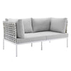 Modway EEI-4961-TAU-GRY Harmony Outdoor Patio Aluminum Loveseat, Taupe Gray