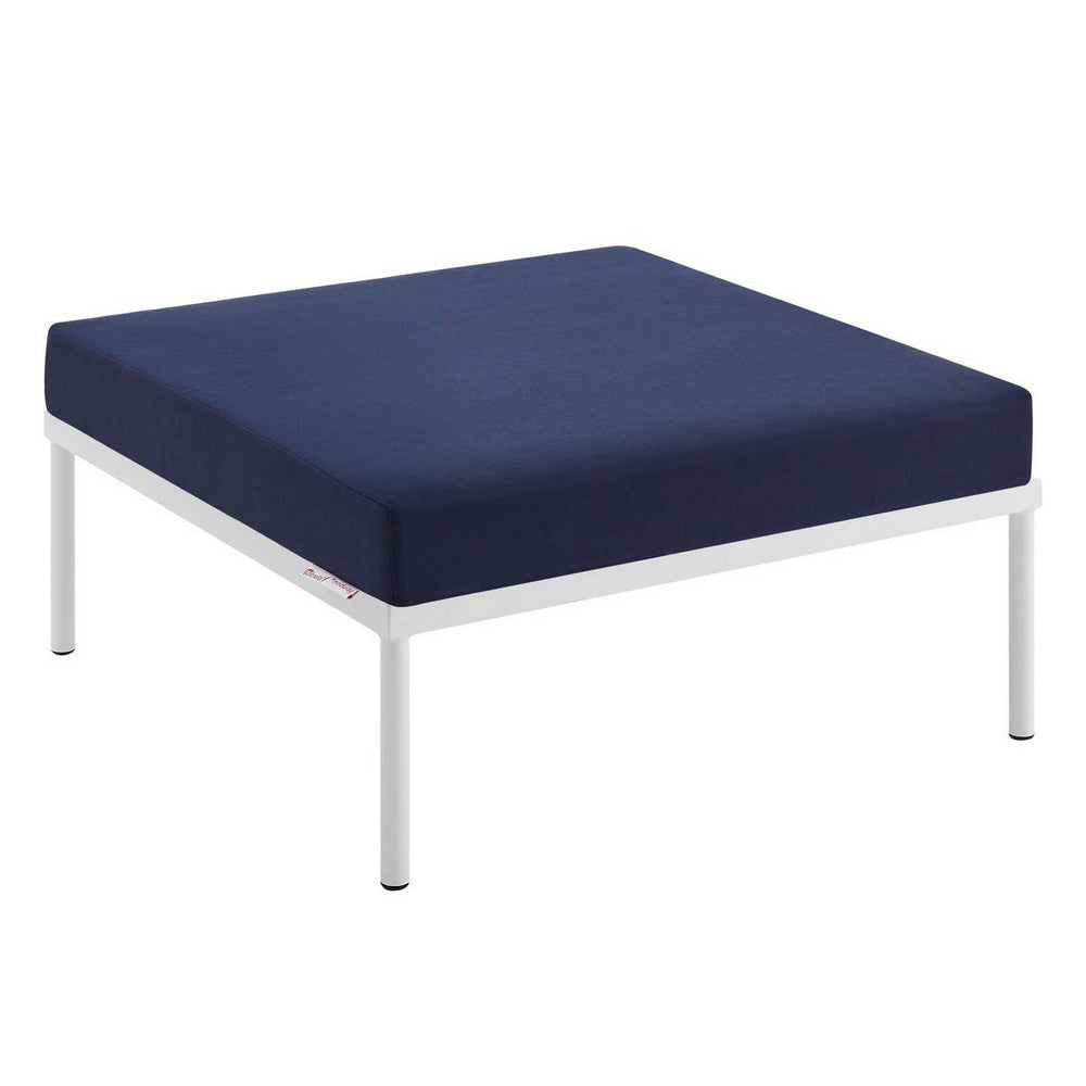 Modway EEI-4969-NAV Harmony Sunbrella Navy Outdoor Patio Aluminum Ottoman MDY-EEI-4969-NAV