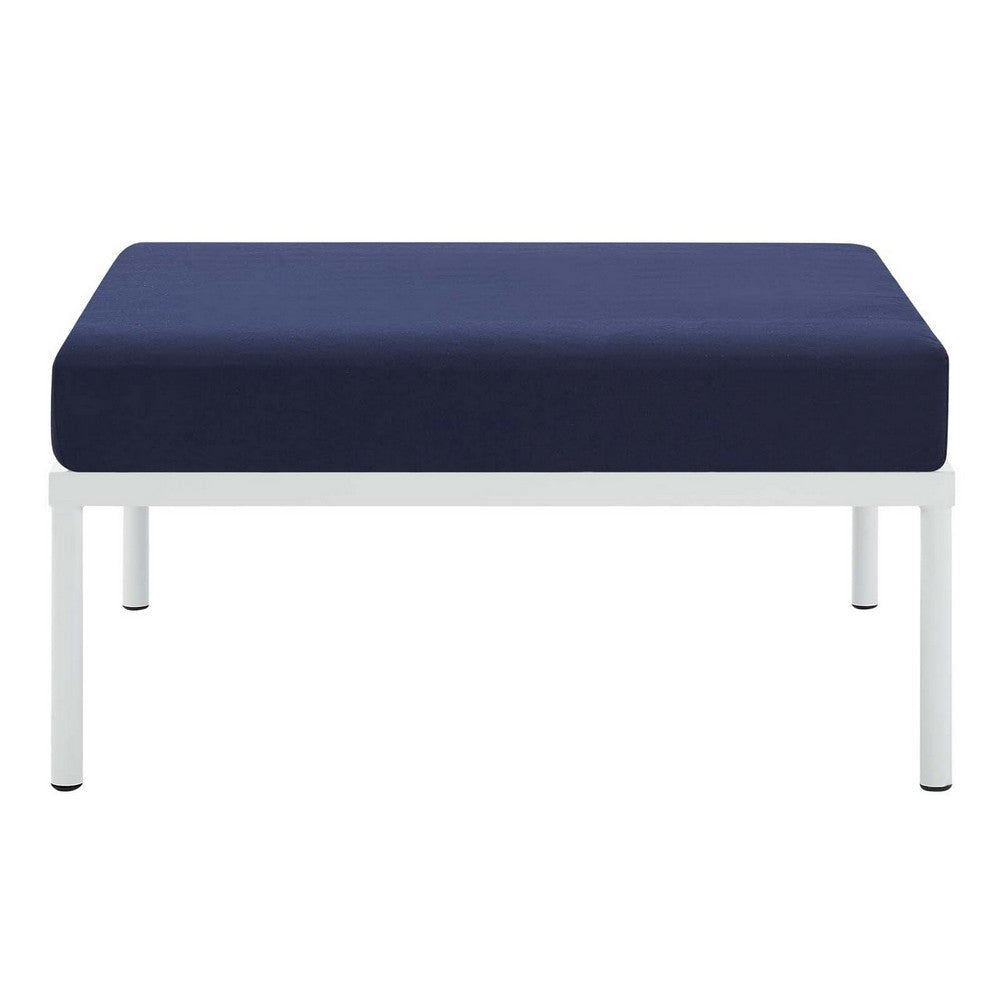 Modway EEI-4969-NAV Harmony Sunbrella Navy Outdoor Patio Aluminum Ottoman MDY-EEI-4969-NAV