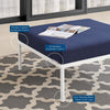 Modway EEI-4969-NAV Harmony Sunbrella Navy Outdoor Patio Aluminum Ottoman MDY-EEI-4969-NAV