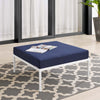 Modway EEI-4969-NAV Harmony Sunbrella Navy Outdoor Patio Aluminum Ottoman MDY-EEI-4969-NAV