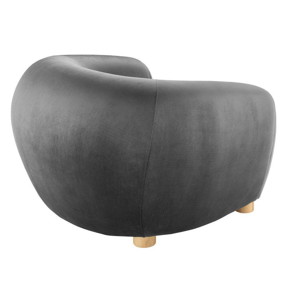 Modway Abundant Performance Velvet Accent Armchair Charcoal MDY-EEI-4971-CHA