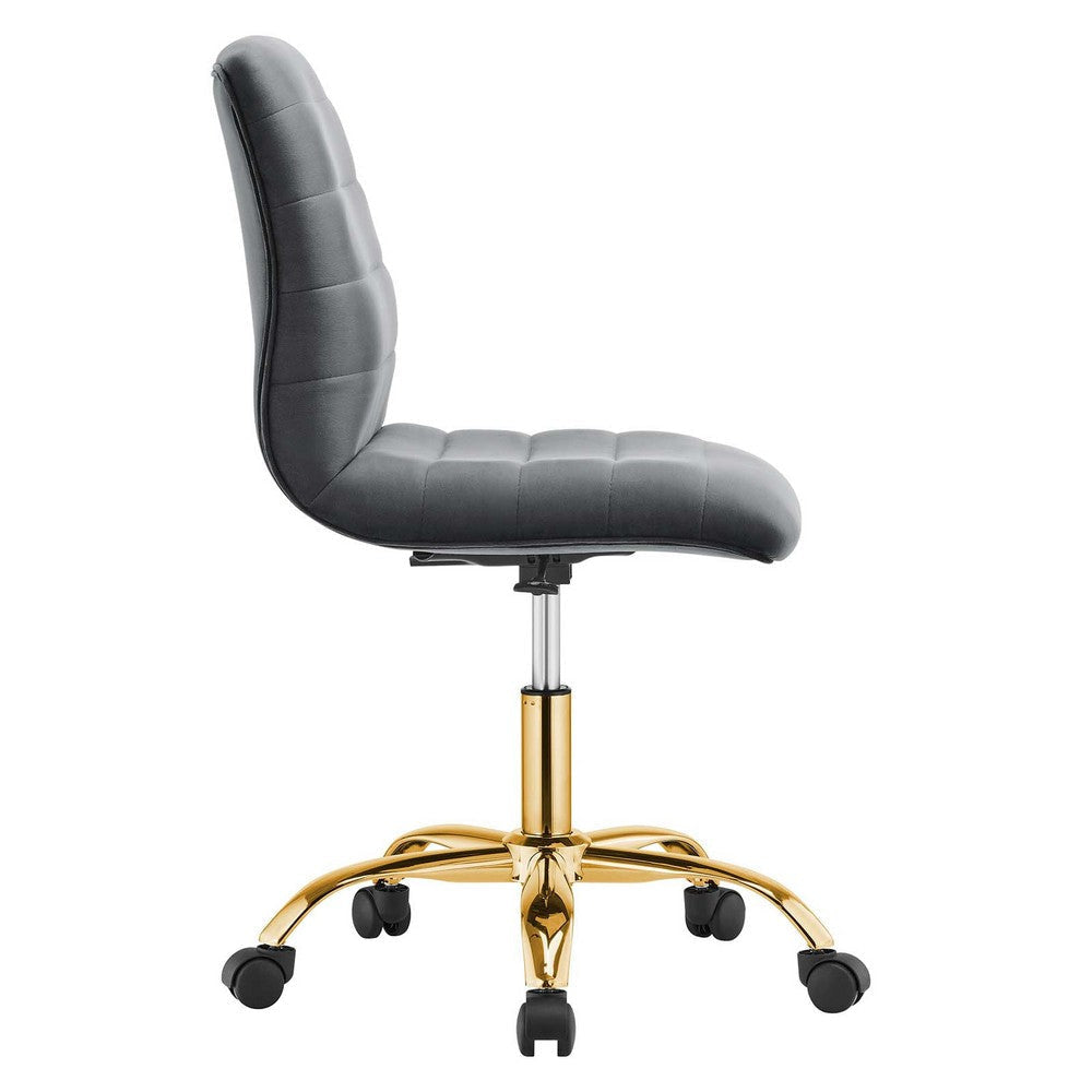 Ripple Armless Performance Velvet Office Chair MDY-EEI-4972-GLD-DUS